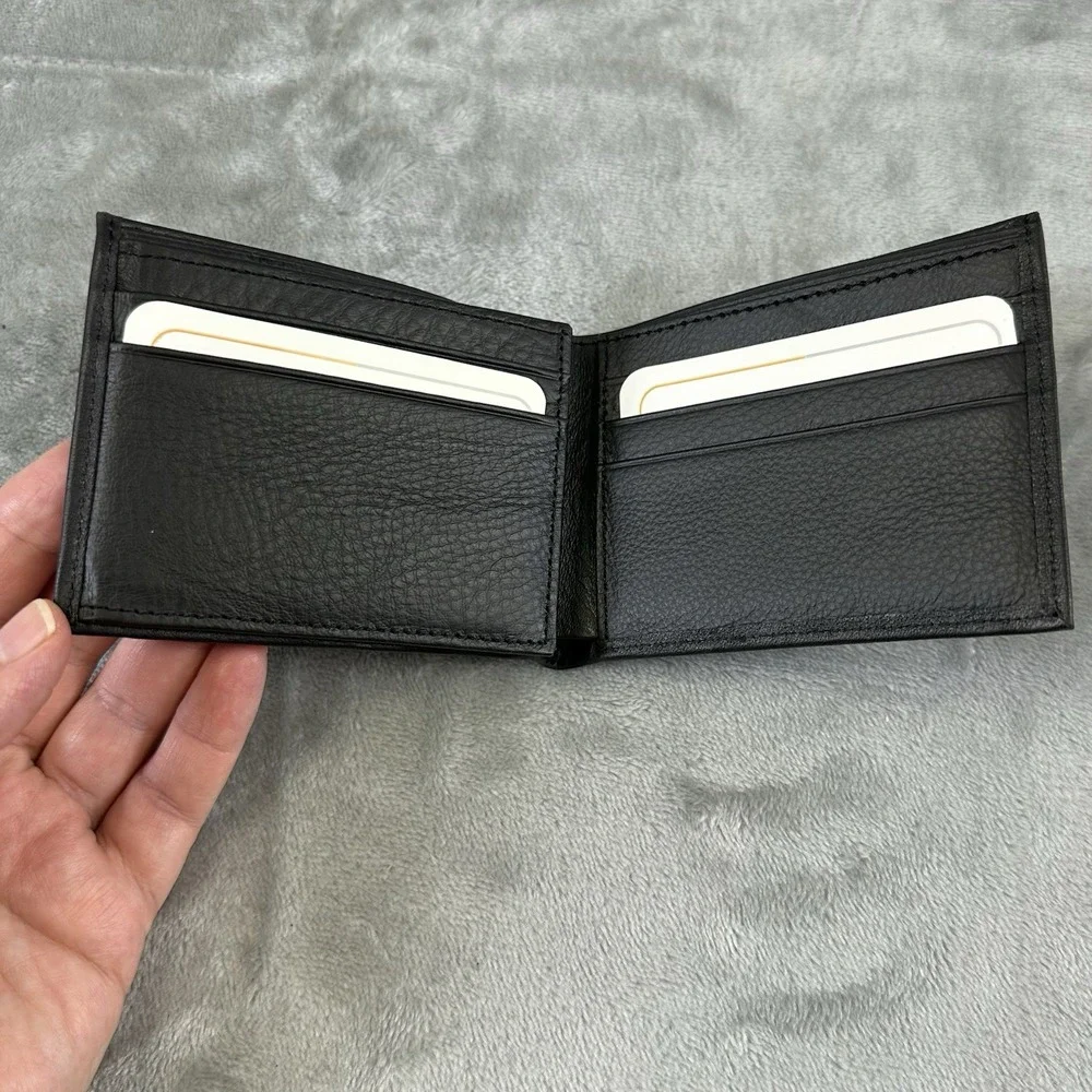 Citadino Leather Wallet Men's Black Trifold New In Box